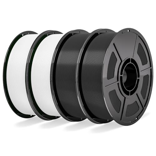 ☆新品☆PLAフィラメント 1.75mm 3Dプリンター専用フィラメント 寸法精度±0.02mm フィラメント互換 Bambu LabフィラメントFDMプリンター 4KG ブラック+白色 c9172311