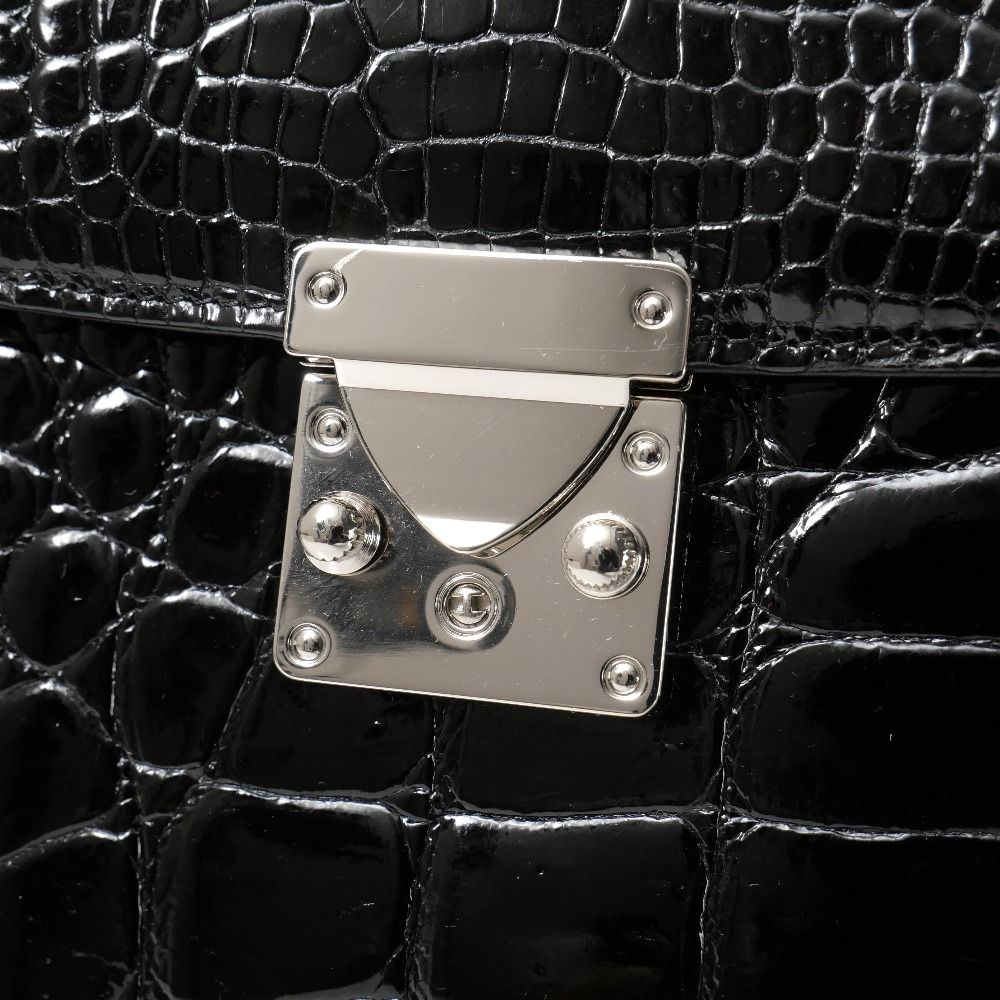 CROCODILE クロコダイル ハンドバッグ JRA認定 シャイニングクロコ
