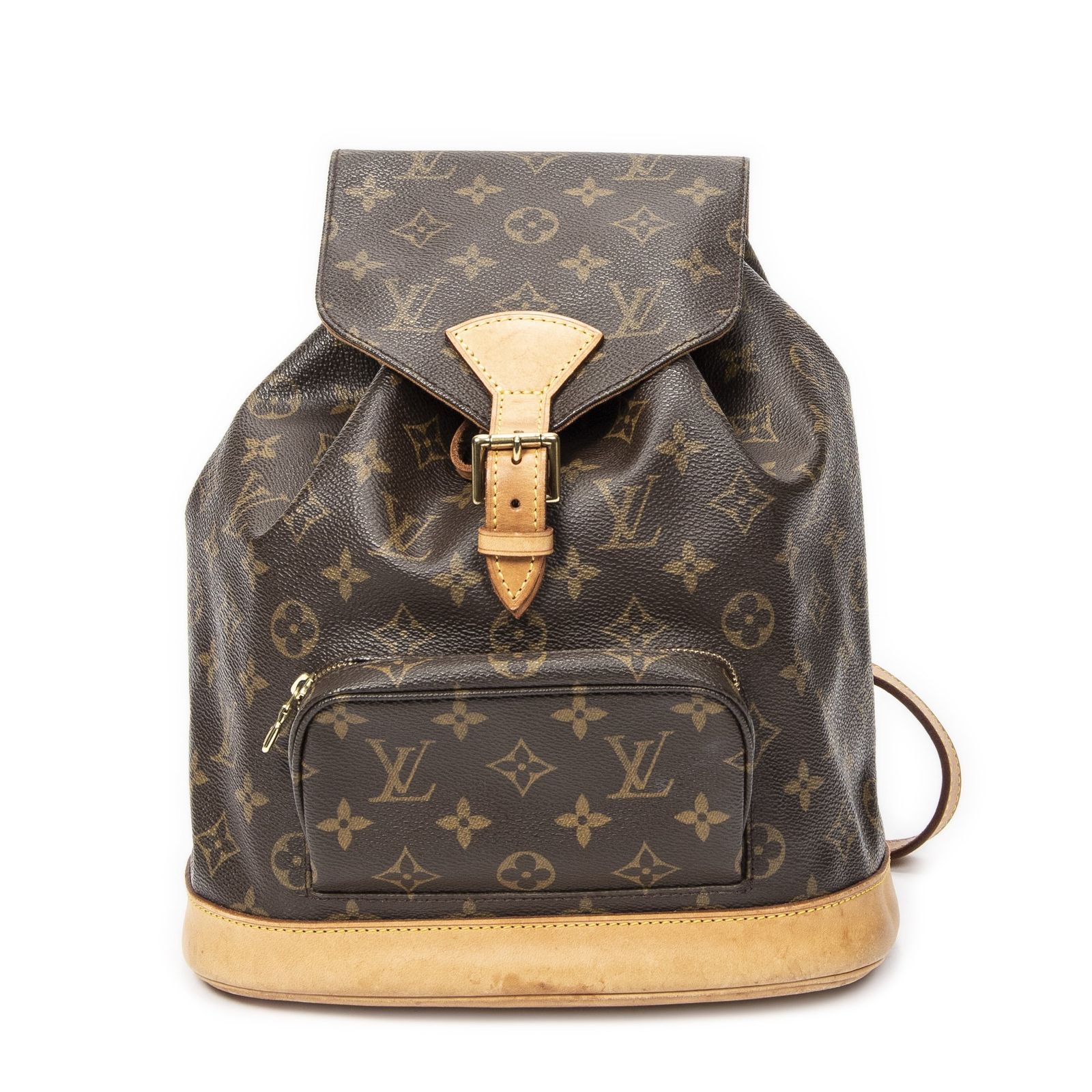 [中古] LOUIS VUITTON ルイヴィトンモンスリー茶色モノグラムキャンバスAB