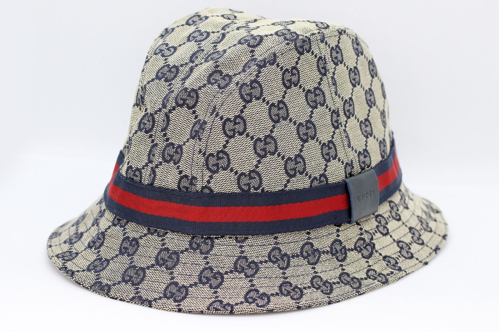 GUCCI(グッチ) バケットハット シェリーライン GGキャンバス 030367 28867 ネイビー