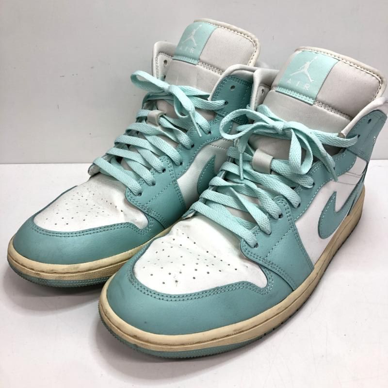 【中古】Nike Women's Air Jordan 1 Mid Light Dew 28cm BQ6472-132 ナイキ ウィメンズ エアジョーダン[66]