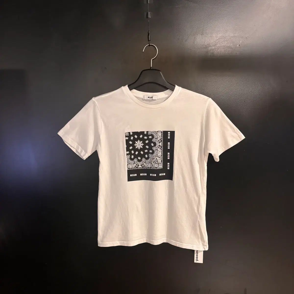 MSGM キッズ ベイズリー プリント 半袖 Tシャツ
