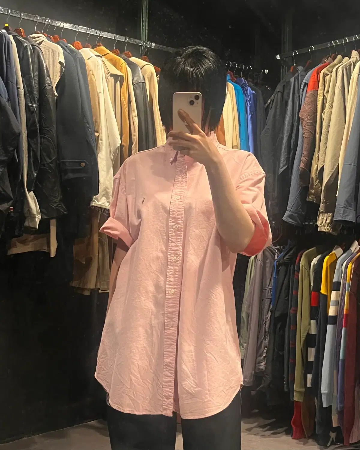 (823) POLO ポロ ラルフローレン 半袖 シャツ シェルピンク