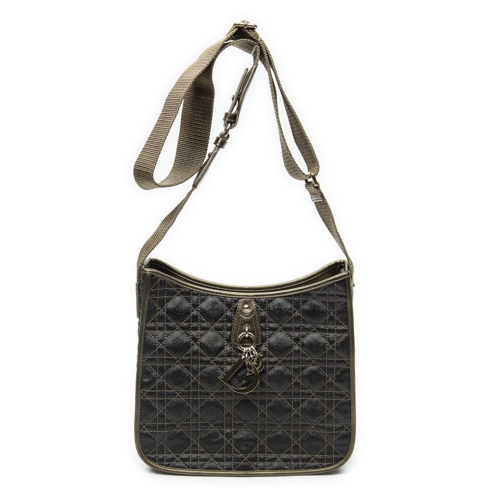 [中古] DIOR ディオールパナレア クロスボディ茶色、金アナグラム PVCキャンバスA
