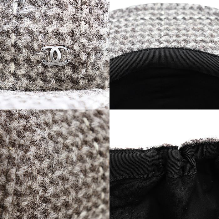 極美品】CHANEL シャネル ツイード キャップ レディース ココマーク