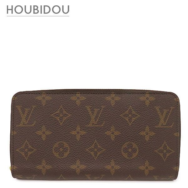 ルイヴィトン LOUIS VUITTON 長財布 ジッピー ウォレット モノグラムキャンバス フューシャ ゴールド金具 茶 赤 ラウンドファスナー M41895 CA5108 【箱】【中古】