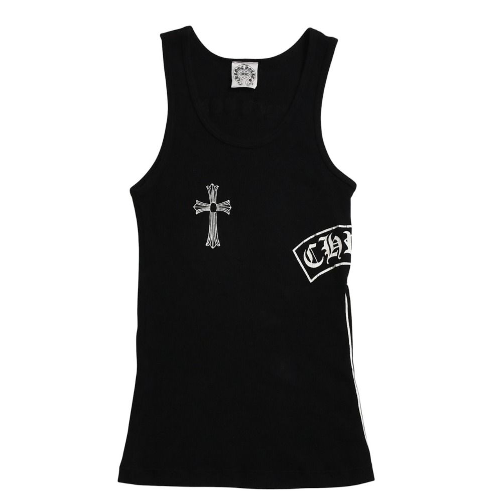 CHROME HEARTS クロムハーツ リブタンクトップ CHクロス スクロール