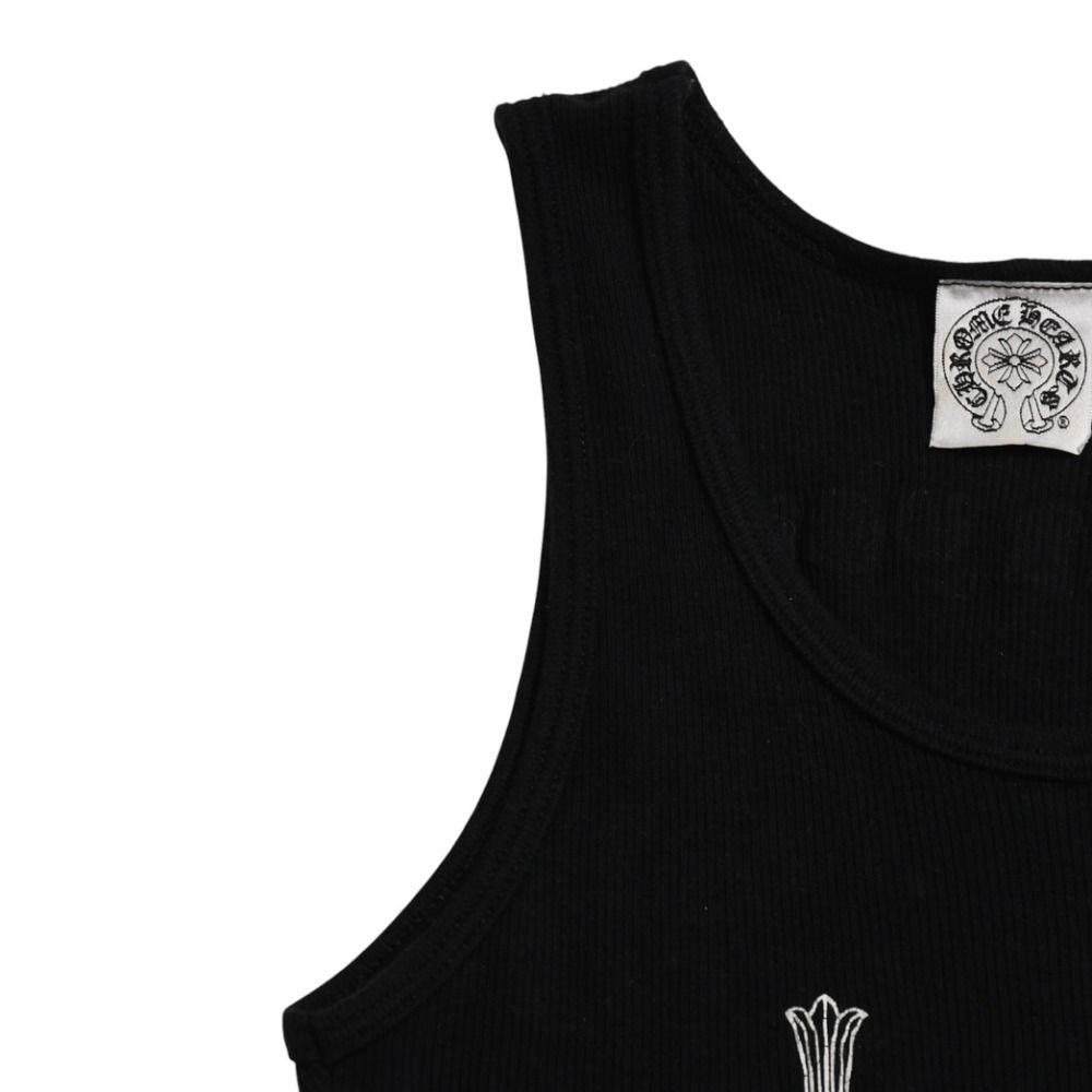 CHROME HEARTS クロムハーツ リブタンクトップ CHクロス スクロール