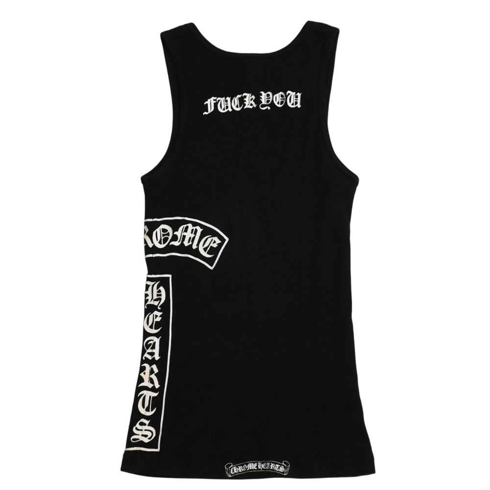 CHROME HEARTS クロムハーツ リブタンクトップ CHクロス スクロール