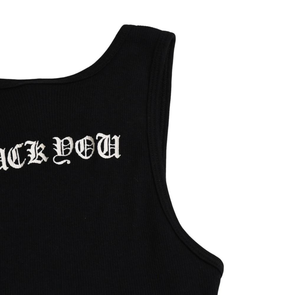 CHROME HEARTS クロムハーツ リブタンクトップ CHクロス スクロール