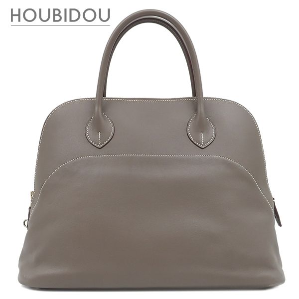 エルメス HERMES ハンドバッグ ボリード35 リラックス シッキム エタン シルバー金具 グレージュ □Q 【保存袋】【中古】