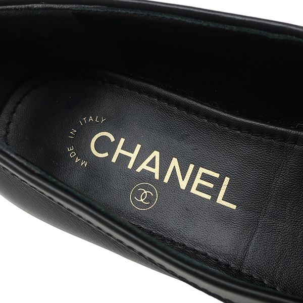 シャネル CHANEL ローファー ココマーク チェーン ローファー レザー