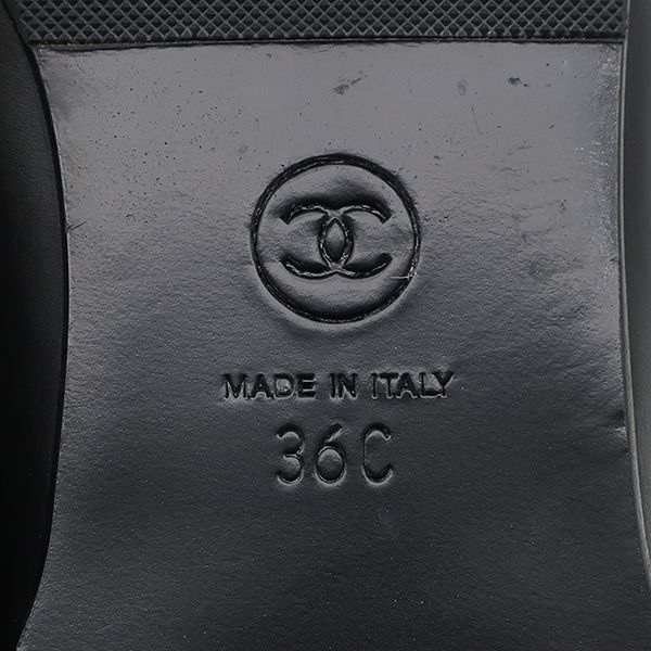 シャネル CHANEL ローファー ココマーク チェーン ローファー レザー