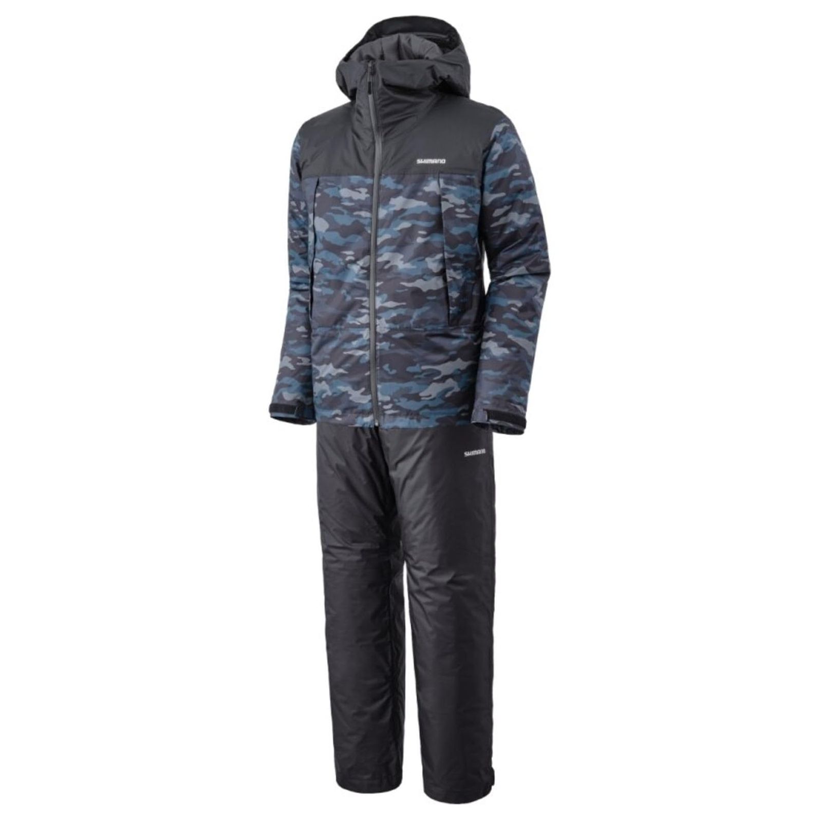 新品 [シマノ] ベーシックインサレーション レインスーツ 01 RB-057X ブラックマルチカモ XL