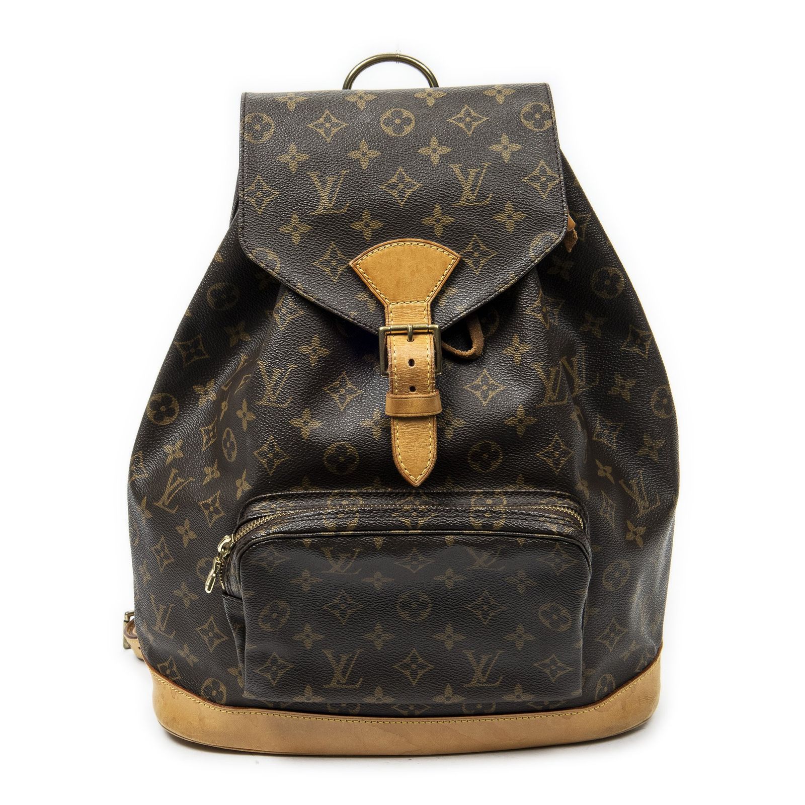 [中古] LOUIS VUITTON ルイヴィトンモンスリー茶色モノグラムキャンバスAB