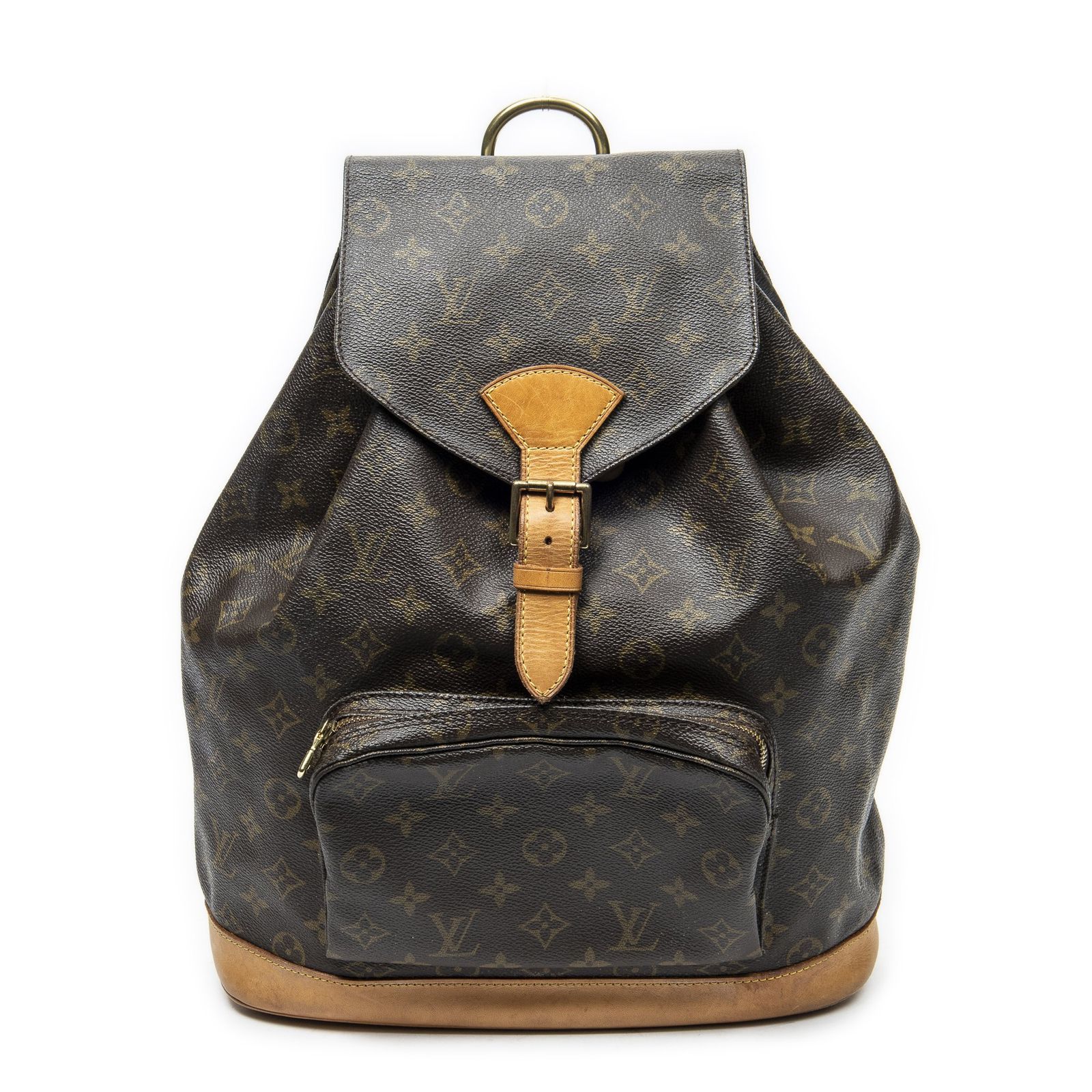 [中古] LOUIS VUITTON ルイヴィトンモンスリー茶色モノグラムキャンバスAB