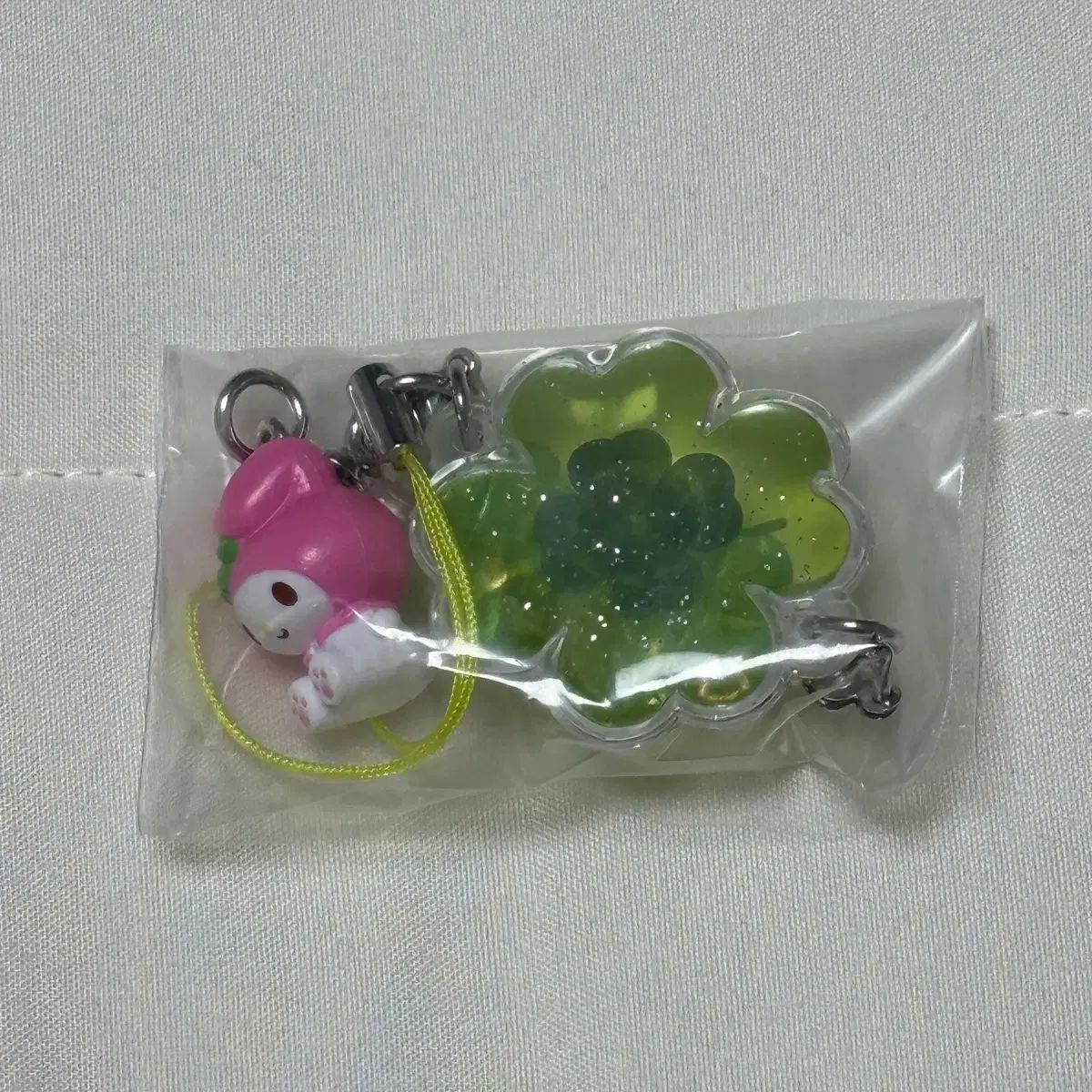 マイメロディ　キーホルダー　レア　平成　当時　平成レトロ Sanrio My Melody(マイメロディ) 平成(ヘイセイ) クローバ 四つ葉の