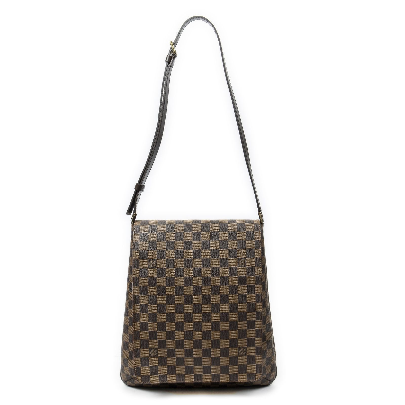 [中古] LOUIS VUITTON ルイヴィトンミュゼット茶色ダミエ エベヌA