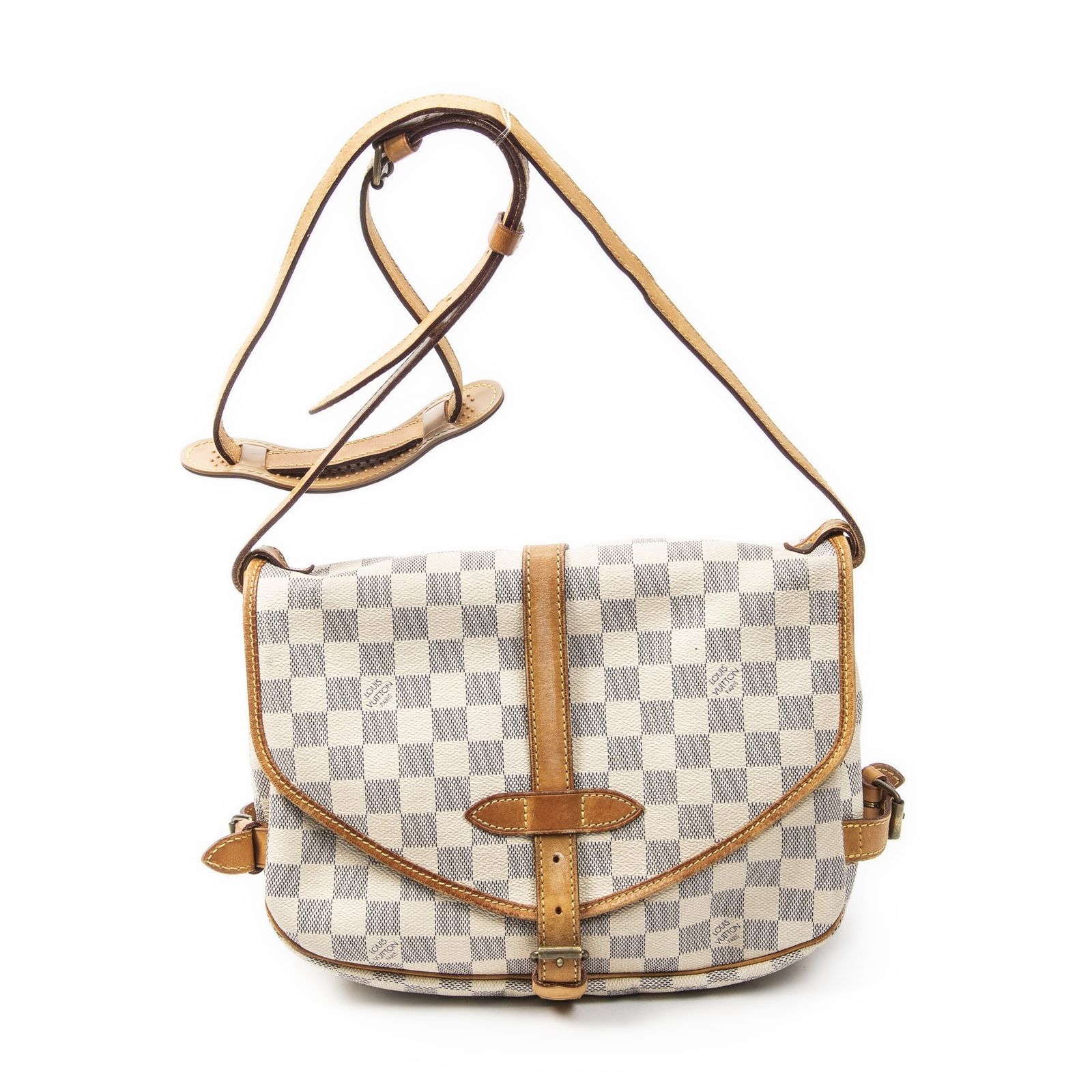 [中古] LOUIS VUITTON ルイヴィトンソミュールアイボリーダミエ アズールAB