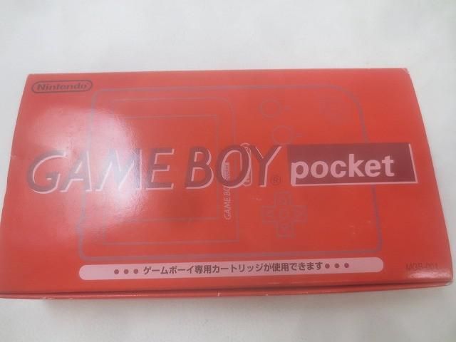 ゲーム ゲームボーイ 本体 動作品 ゲームボーイポケット MGB-001 レッド 箱 説明書付き 中古品