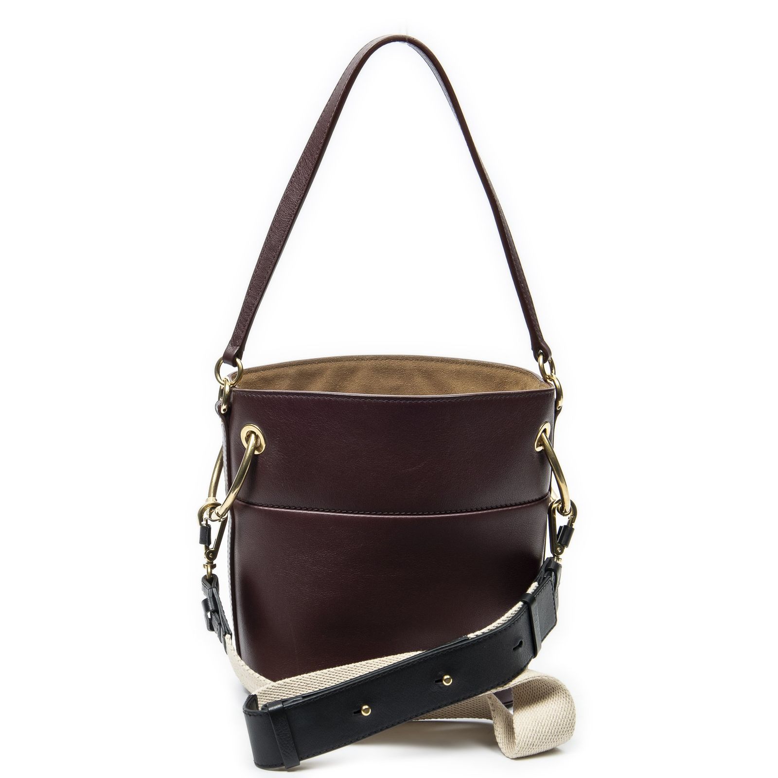 中古] CHLOE クロエスモールロイバケットバーガンディカーフスキン 