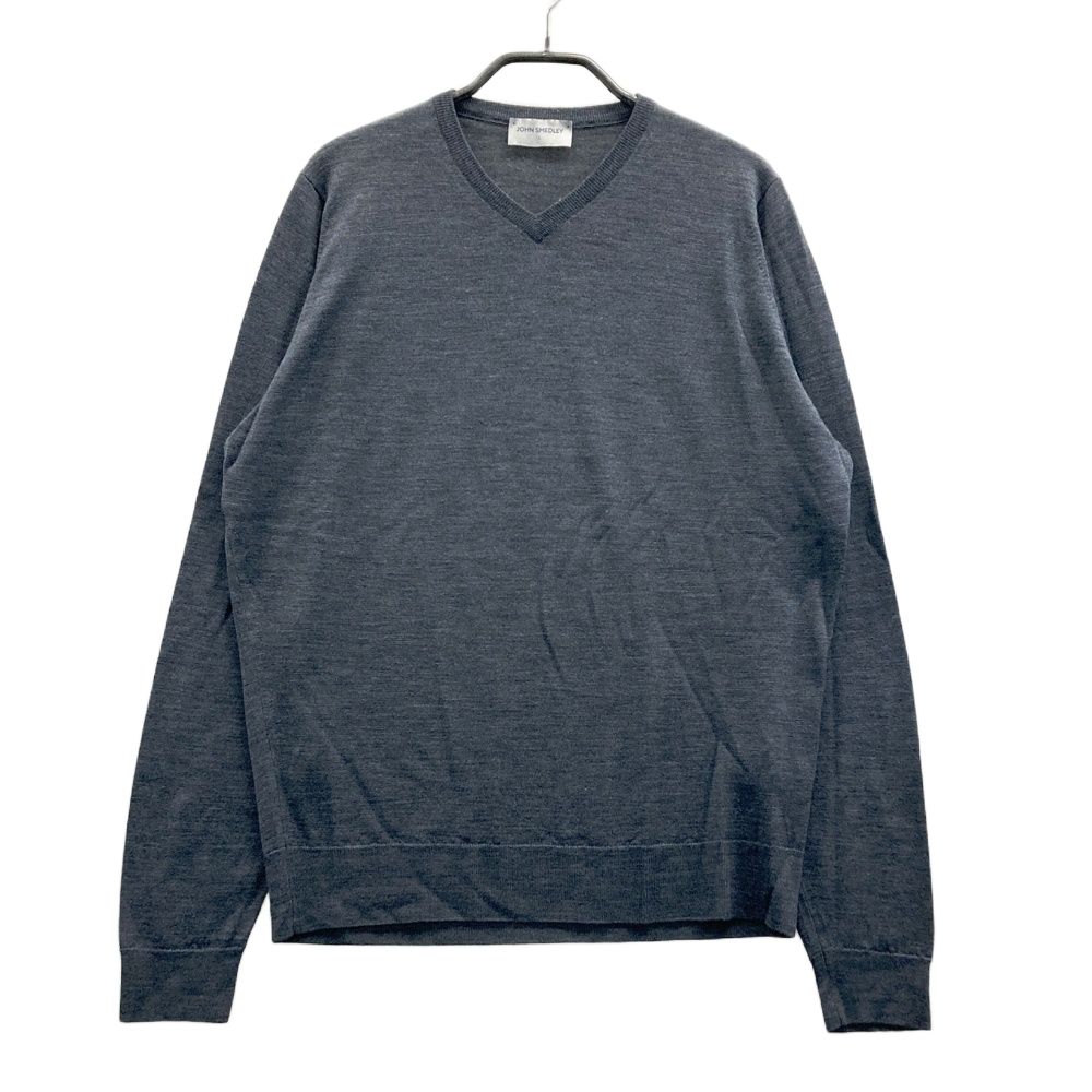 JOHN SMEDLEY ジョンスメドレー Vネック ウール ニットセーター グレー系 L [240101607820] メンズ