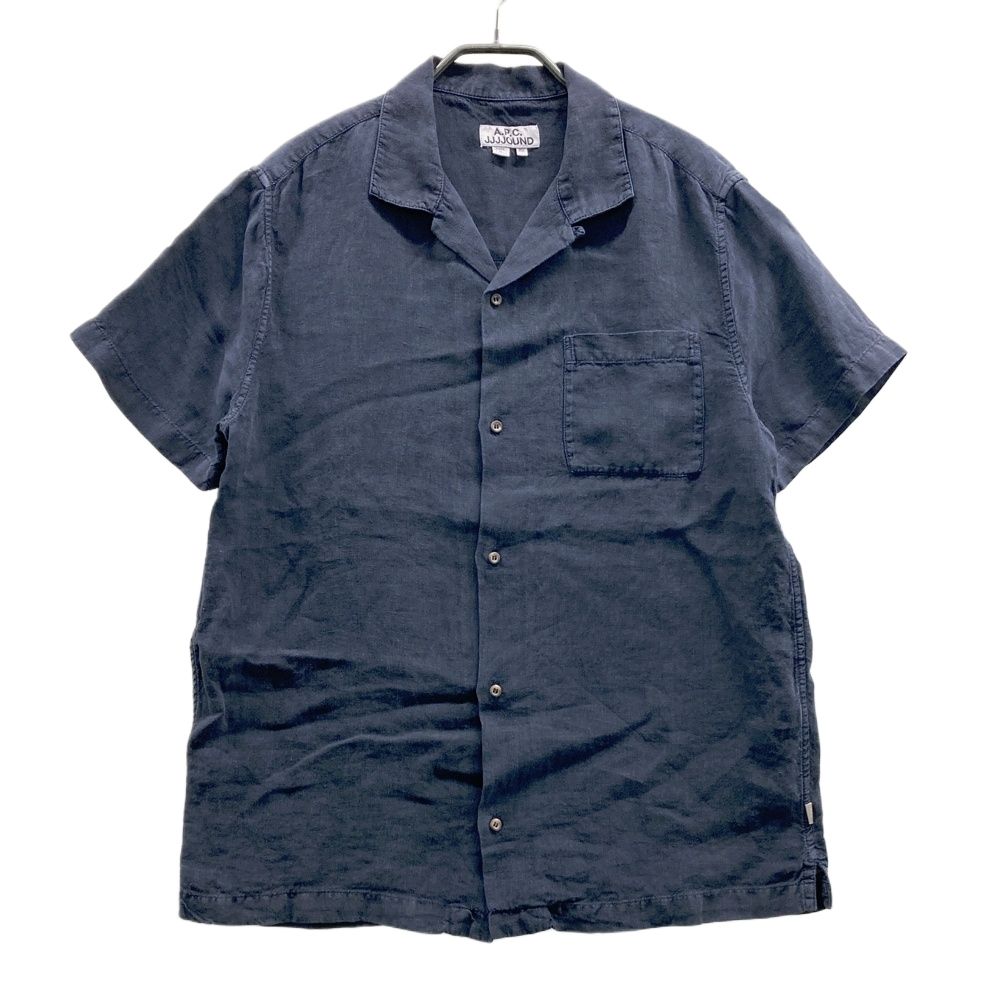 A.P.C. アーペーセー ×JJJJOUND リネン 半袖シャツ ネイビー系 XS [240101626158] メンズ