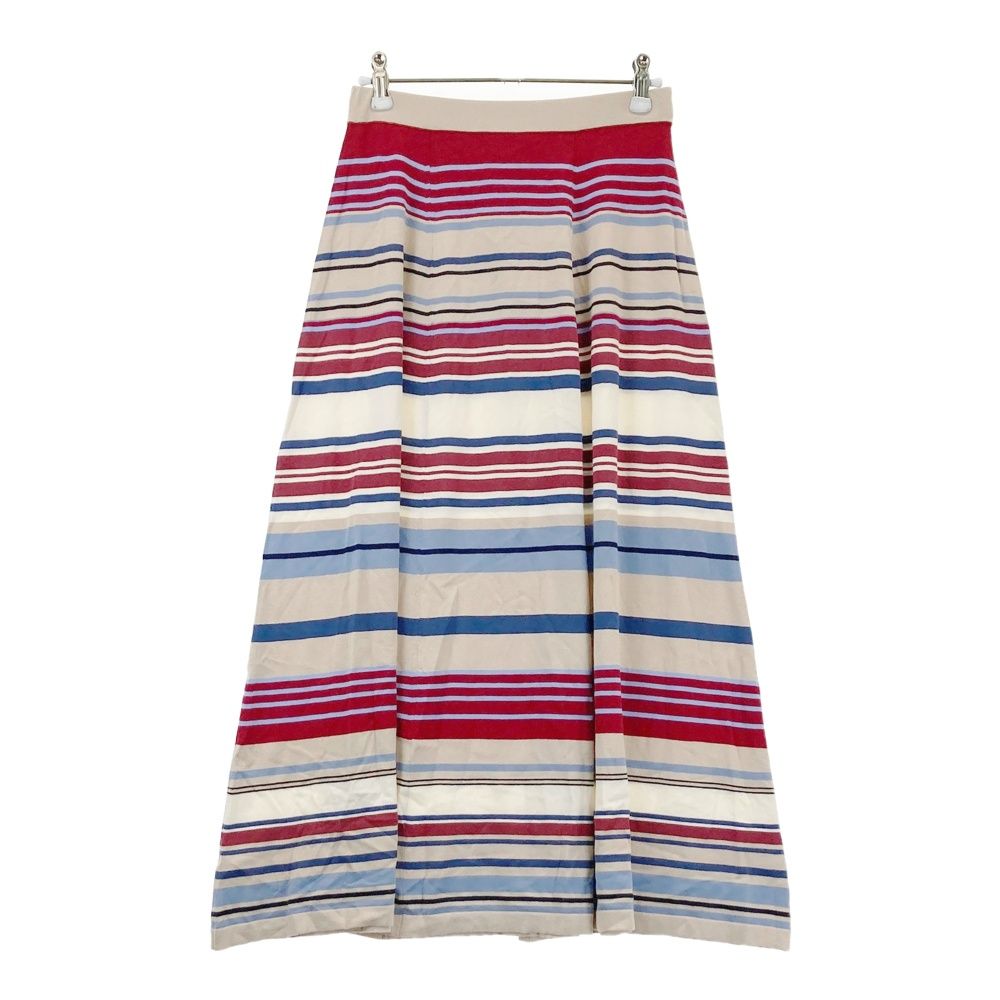 MAX MARA WEEK END LINE マックスマラウィークエンド ロングスカート ニット ボーダー柄 ベージュ系 M [240101642209] レディース
