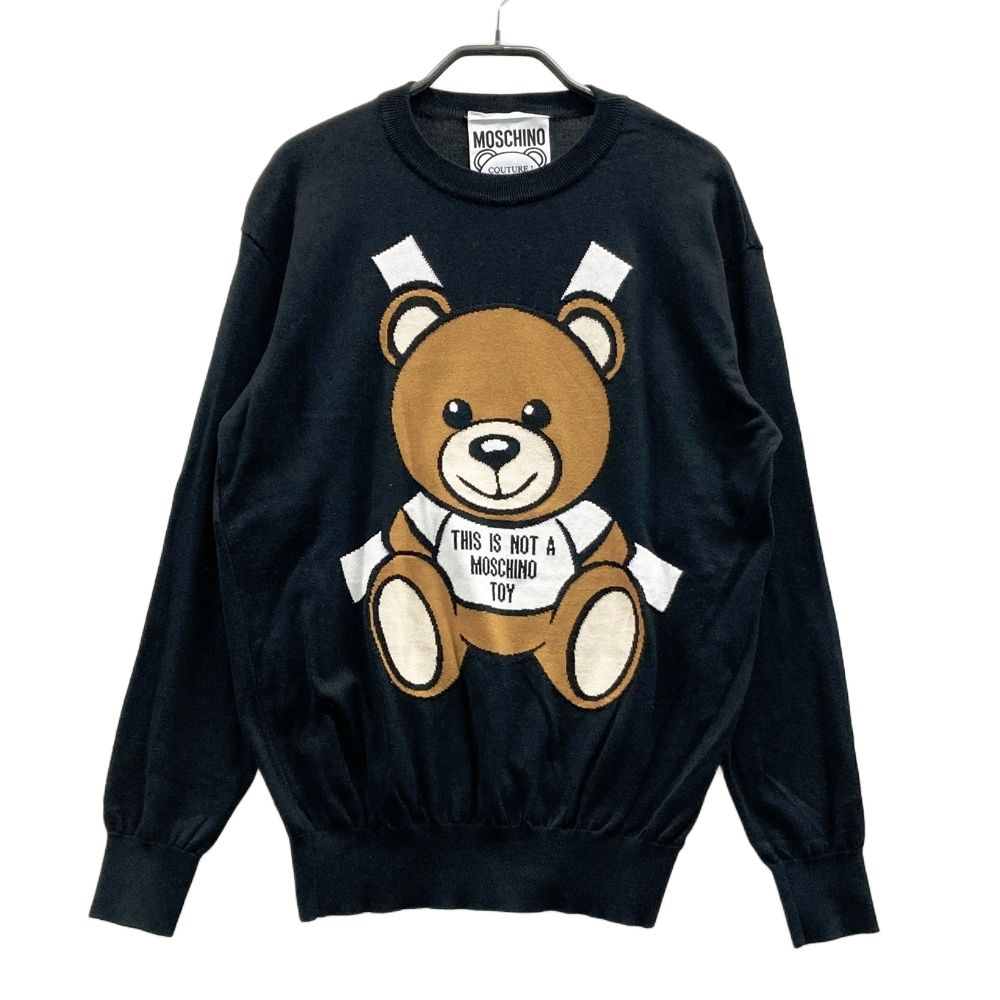MOSCHINO モスキーノ KR7243104 長袖ニットセーター ブラック系 XXS [240101642224] レディース