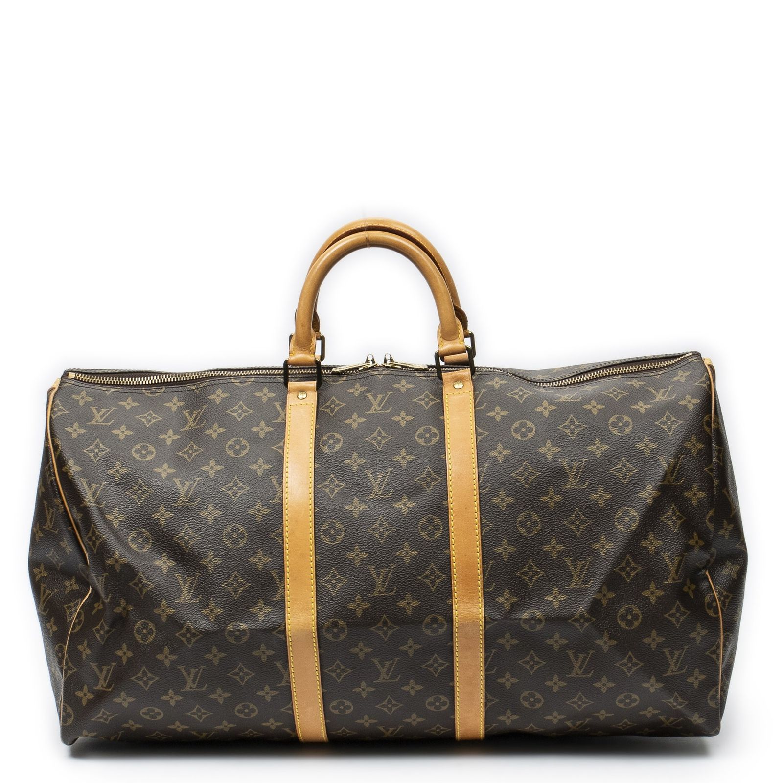 [中古] LOUIS VUITTON ルイヴィトンキーポル茶色モノグラムキャンバスA