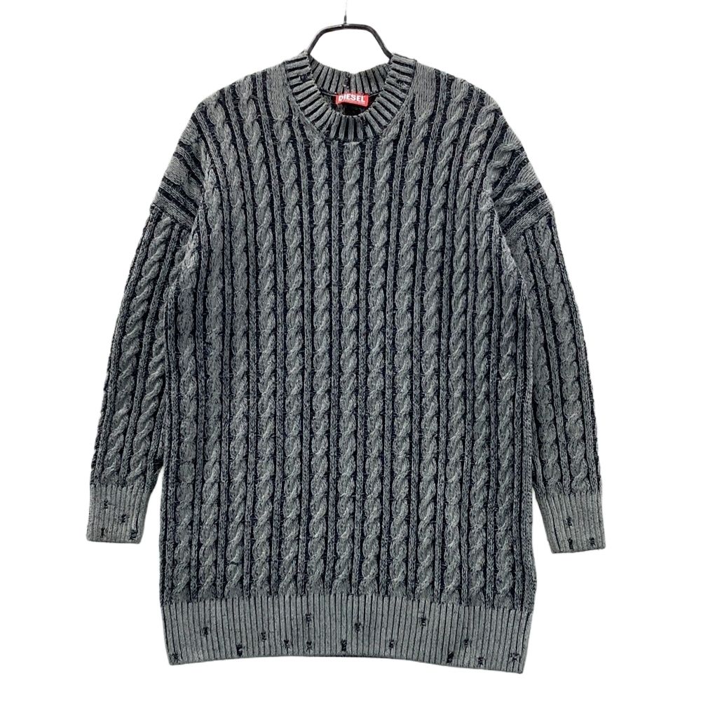 DIESEL ディーゼル M-PANTESSE ニットワンピース セーター グレー系 S [240101658564] レディース