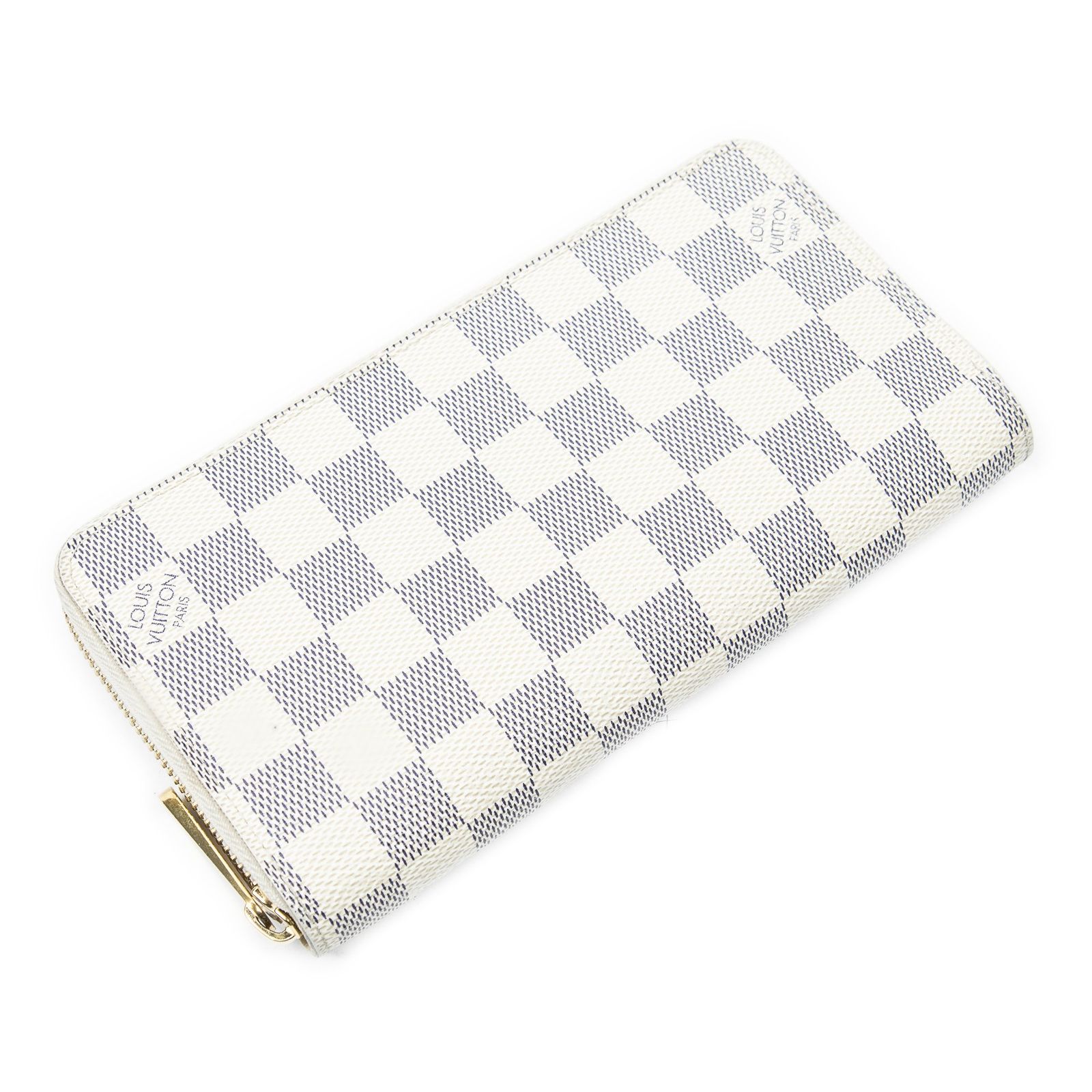 [中古] LOUIS VUITTON ルイヴィトンジッピーウォレットアイボリーダミエ アズールA