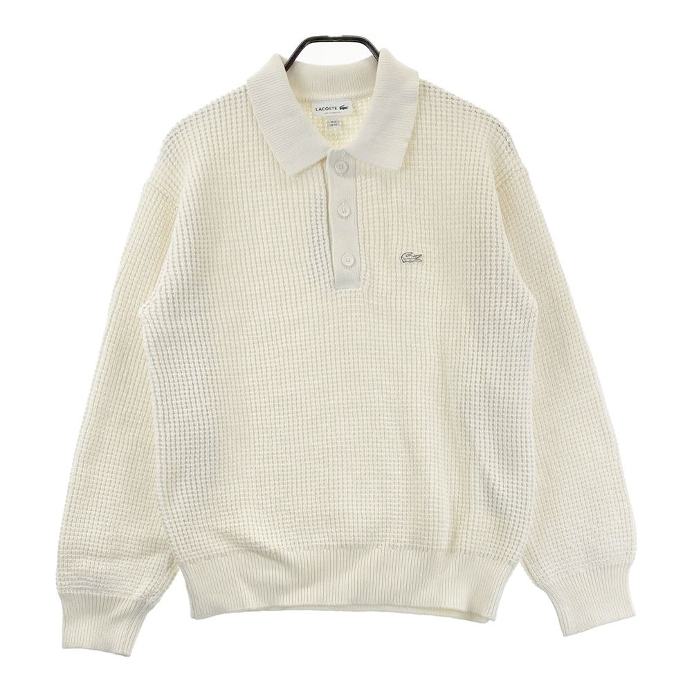 LACOSTE ラコステ ワッフルニットポロセーター ホワイト系 2 [240101668028] メンズ