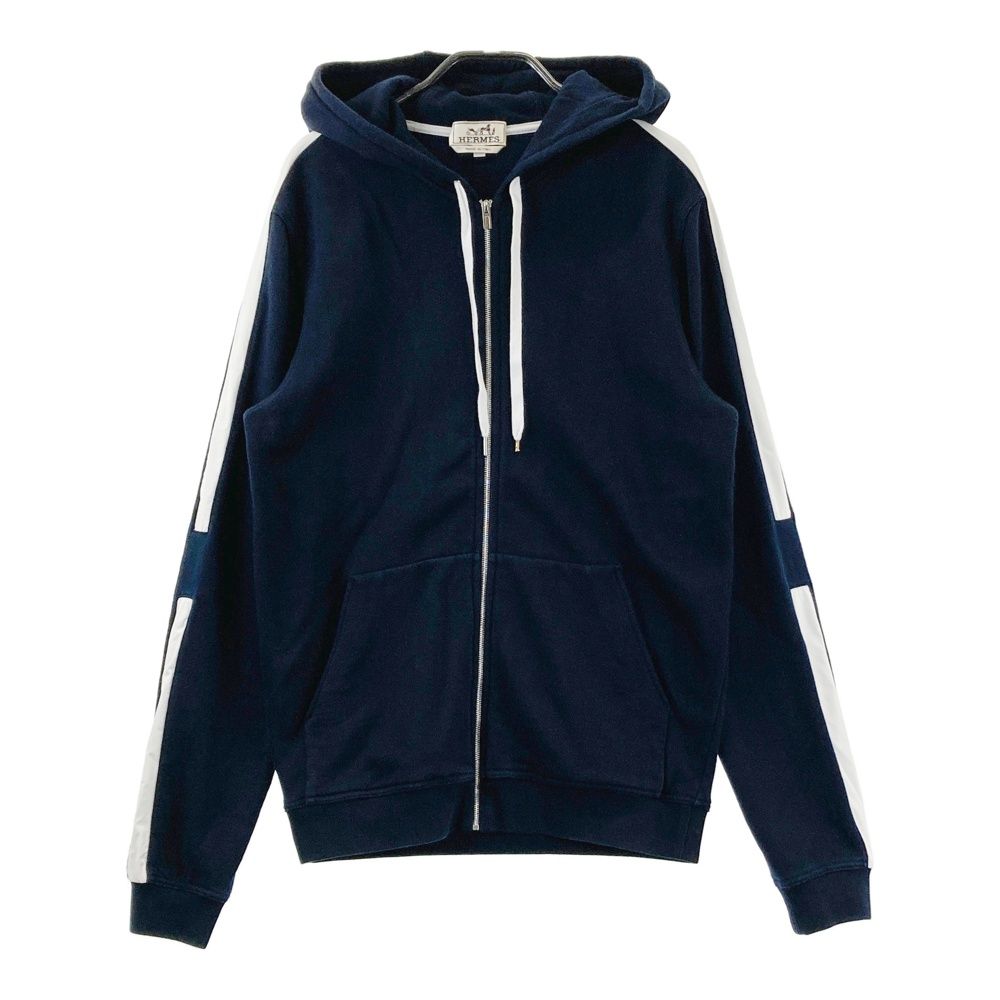 HERMES エルメス 91-5742 ジップパーカー ネイビー系 S [240101669593] メンズ