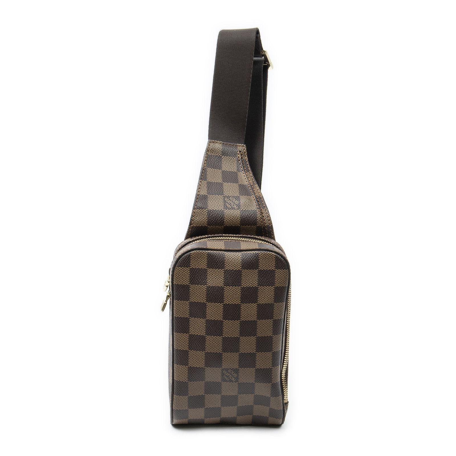 [中古] LOUIS VUITTON ルイヴィトンジェロニモス茶色ダミエ エベヌA