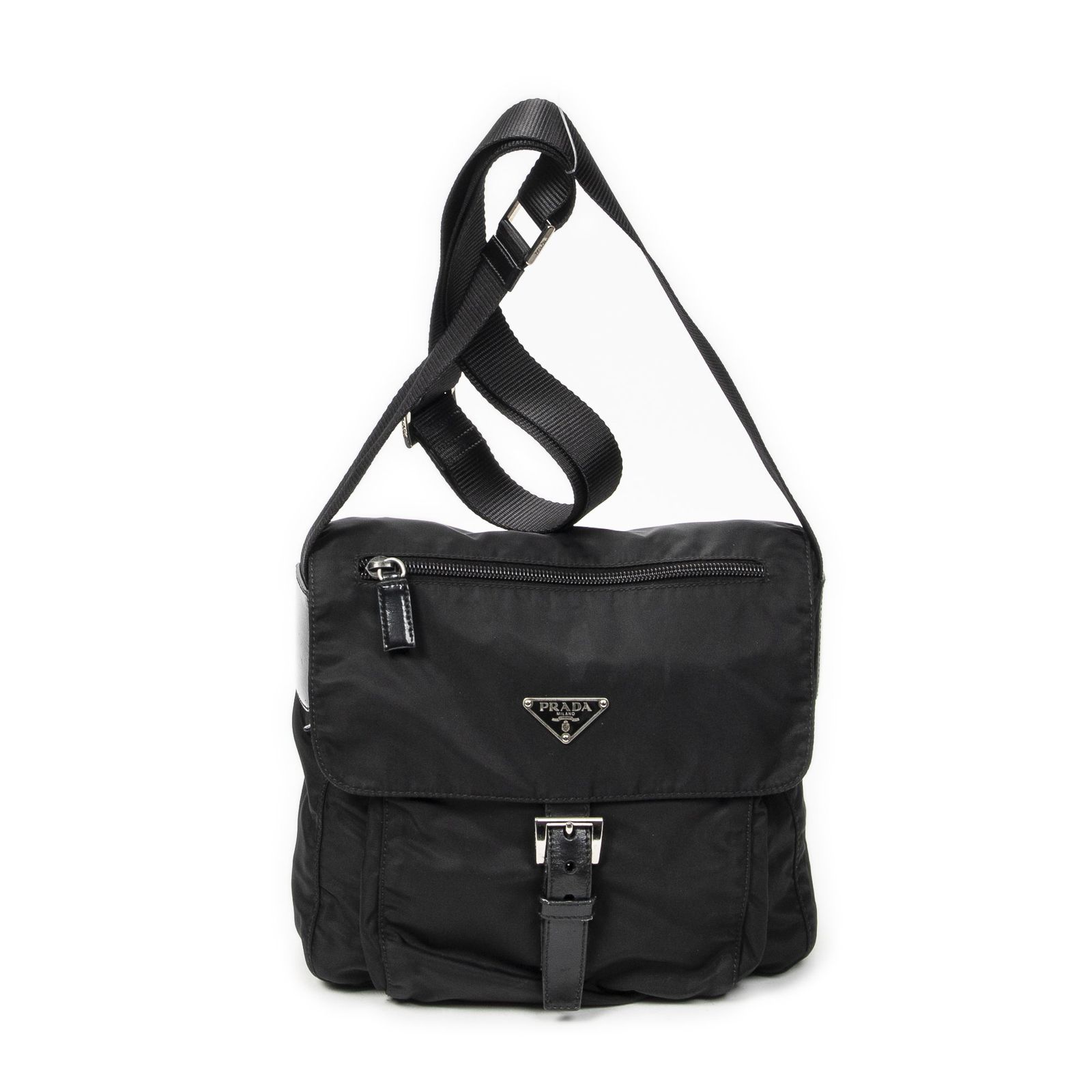 [中古] PRADA プラダ スモール メッセンジャー黒ナイロンキャンバスA 47,340円