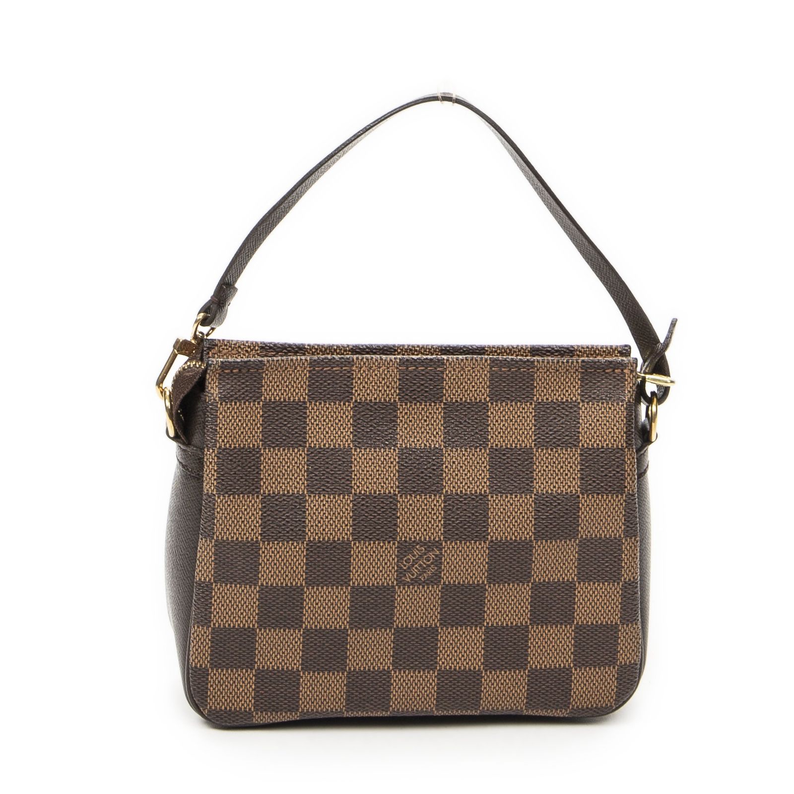 [中古] LOUIS VUITTON ルイヴィトントゥルース メイクアップポーチ茶色ダミエ エベヌA