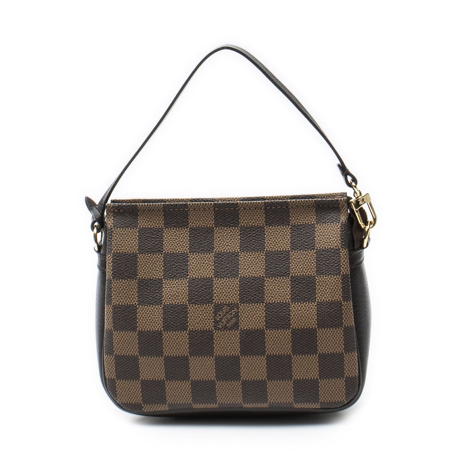 [中古] LOUIS VUITTON ルイヴィトントゥルース メイクアップポーチ茶色ダミエ エベヌA