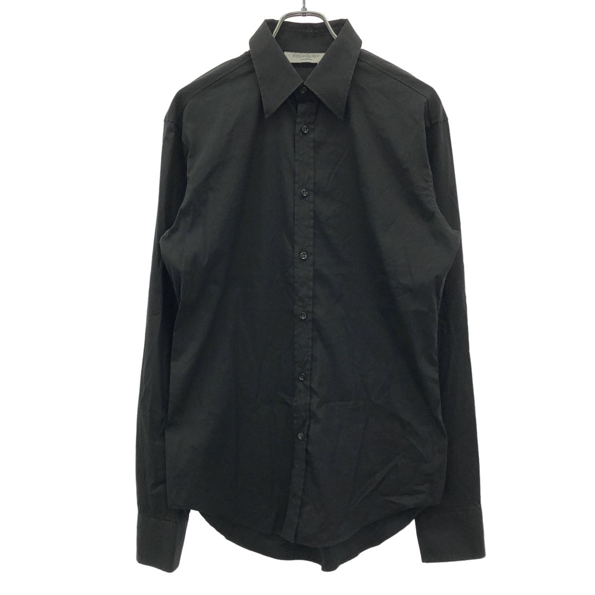 YVES SAINT LAURENT イヴサンローラン ストレッチコットンシャツ ブラック 40