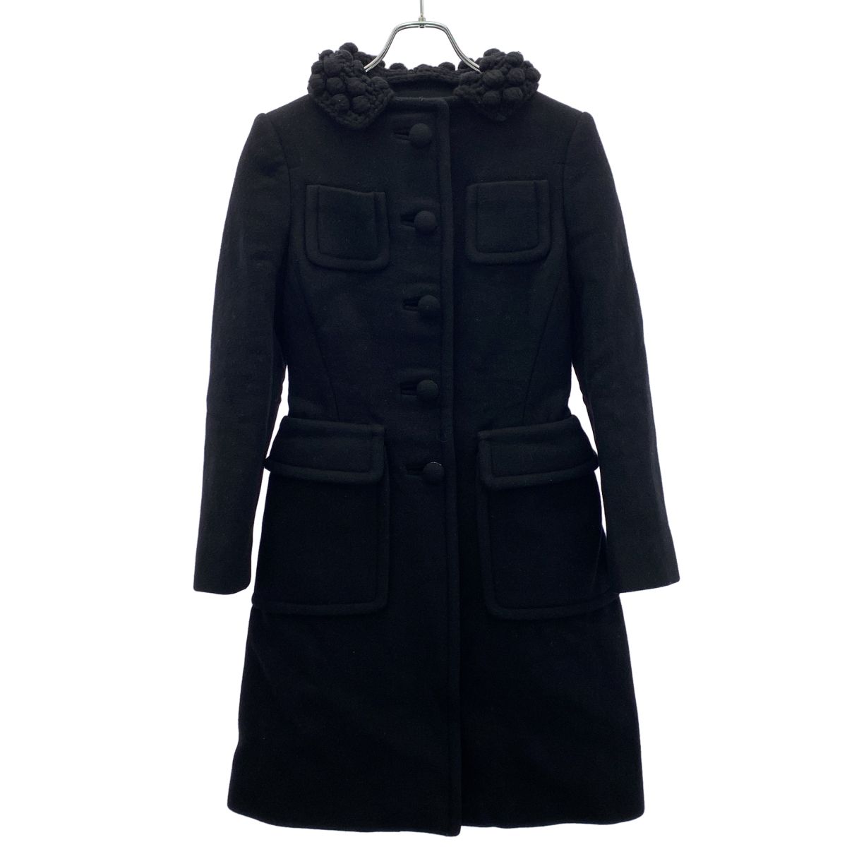 PRADA プラダ 10AW カラーデザインロングコート ブラック 38 - メルカリ