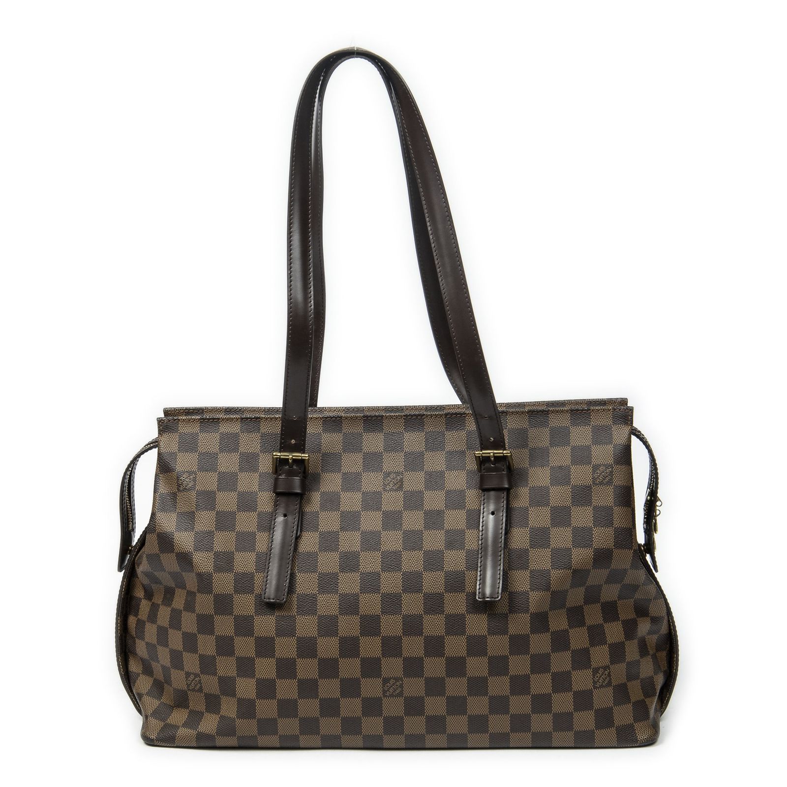 [中古] LOUIS VUITTON ルイヴィトンチェルシー茶色ダミエ エベヌA