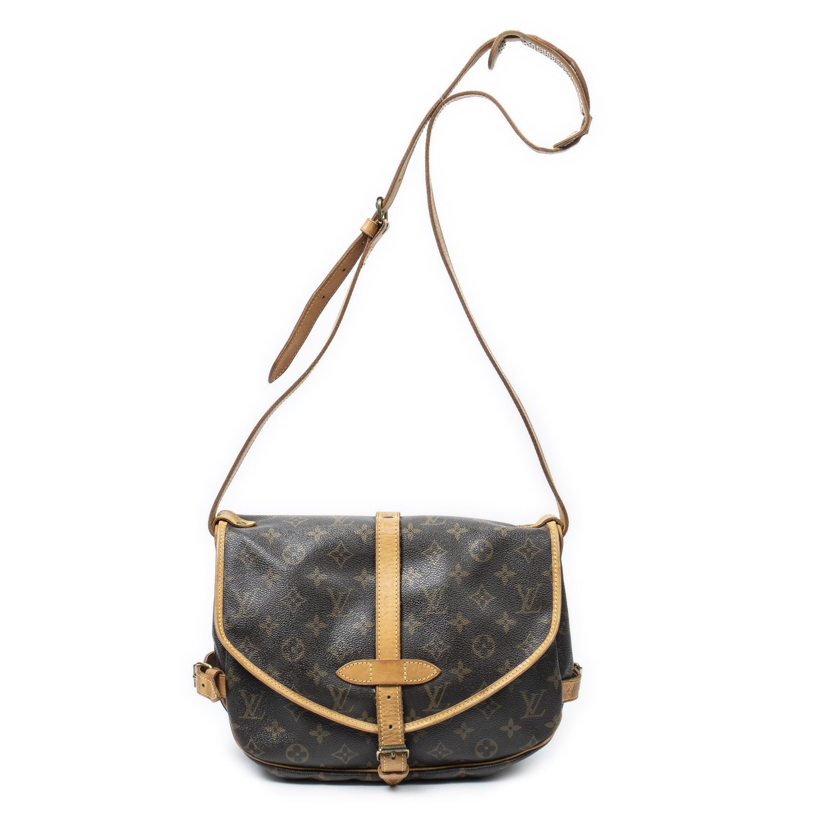 [中古] LOUIS VUITTON ルイヴィトンソミュール茶色モノグラムキャンバスAB