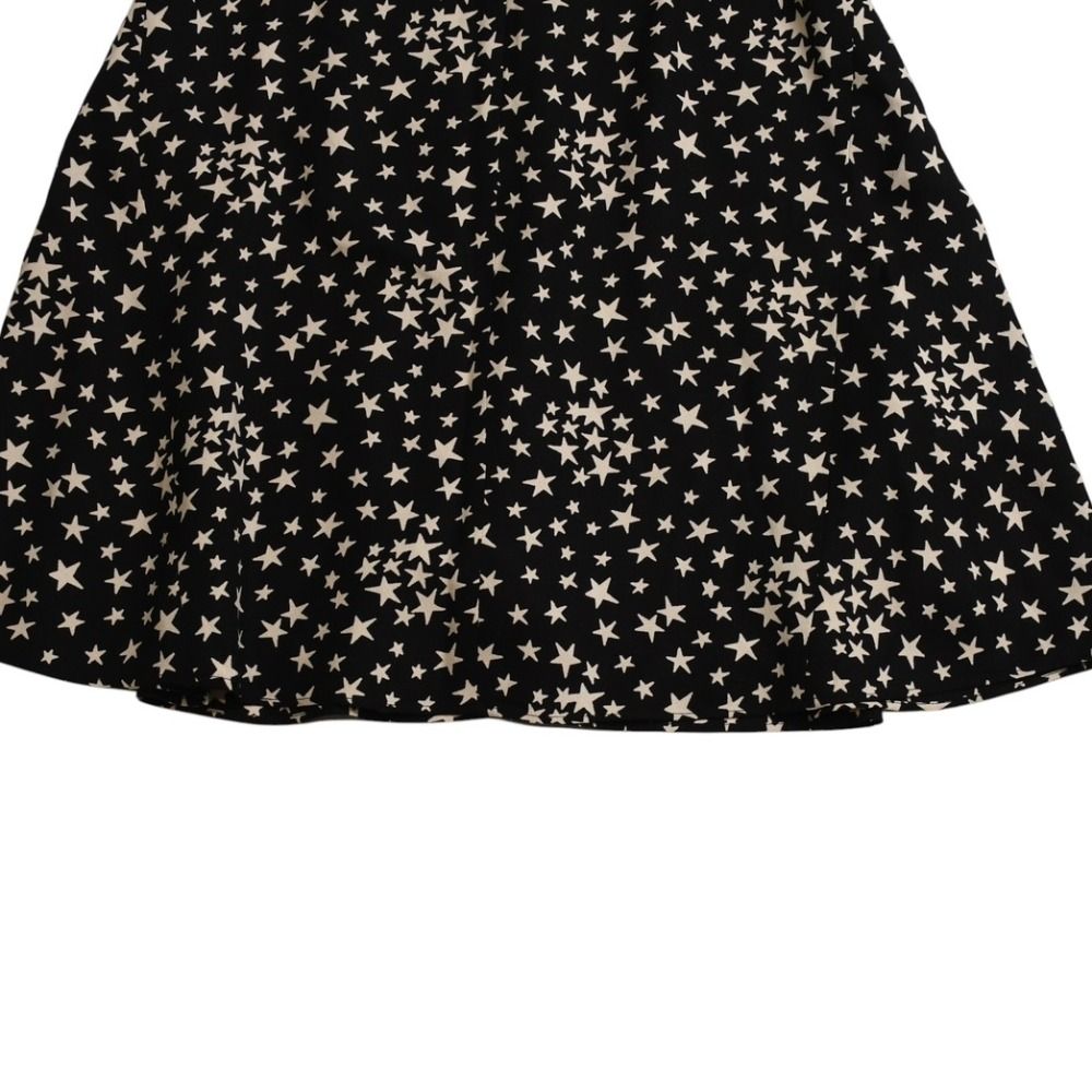 サンローランパリ ワンピース 星　スター　シャツワンピース ブラック×ホワイト 極美品 SAINT LAURENT PARIS サンローランパリ 星ワンピース スカート