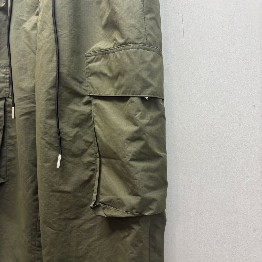 sacai サカイ 22SS Rip Stop Mix Pants カーゴパンツ 22-02743M カーキ