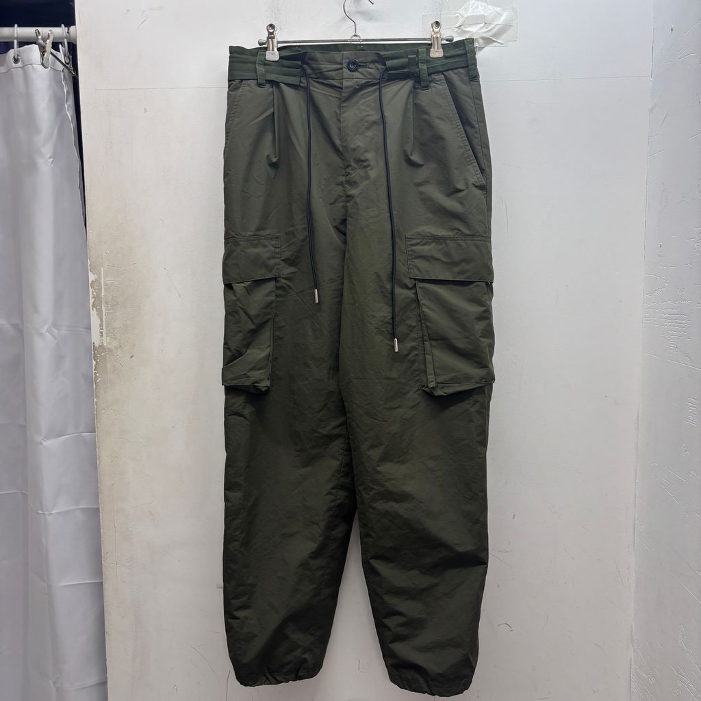 sacai サカイ 22SS Rip Stop Mix Pants カーゴパンツ 22-02743M カーキ