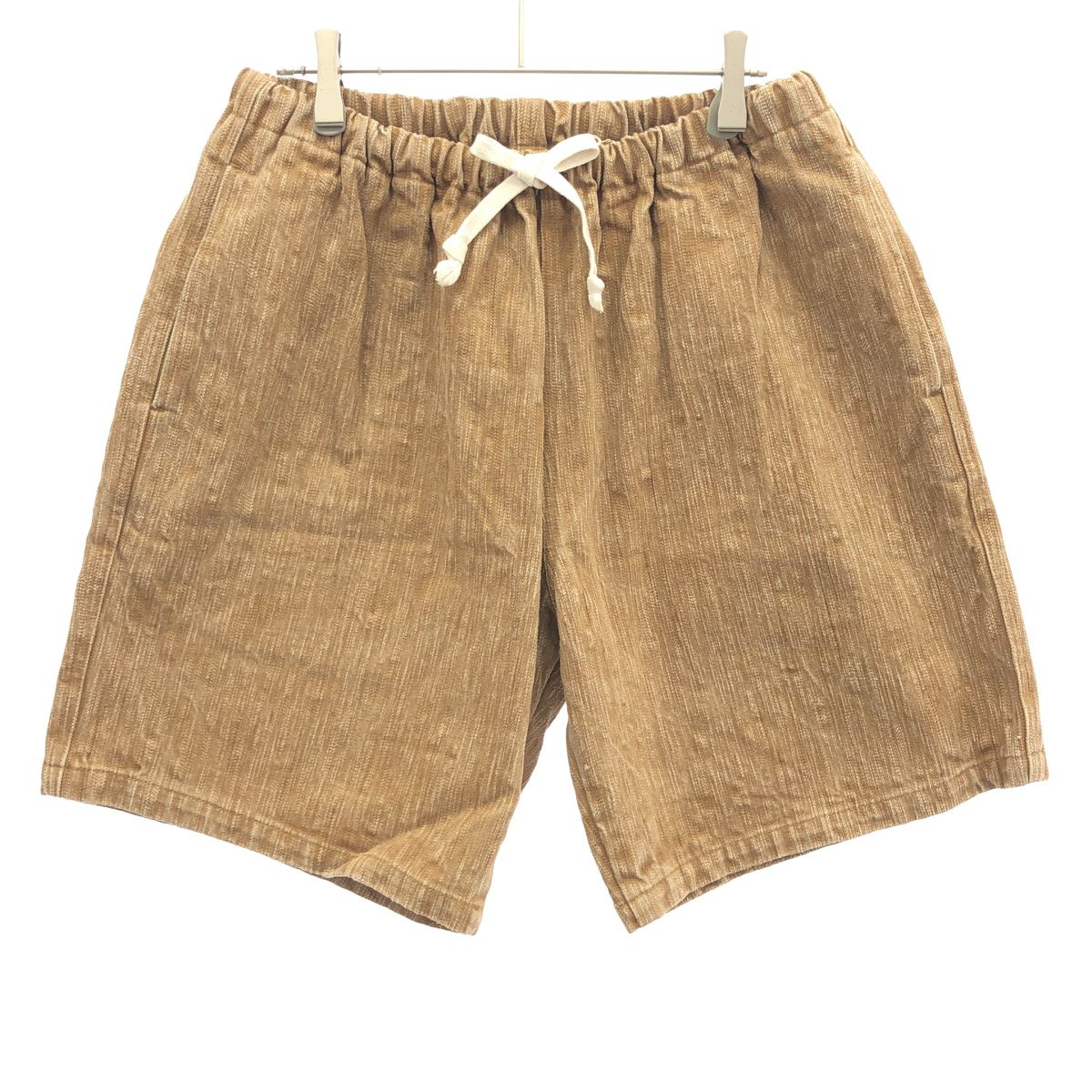 KENNETH FIELD ケネスフィールド 21SS BEAMS PLUS別注 EZ SHORTS KAKISHIBU DENIM デニムイージーショートパンツ ブラウン M