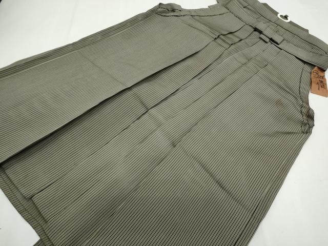 平和屋着物＊夏物 男性 馬乗り袴 縦絽 縞 正絹 逸品 CABH3947th - メルカリ