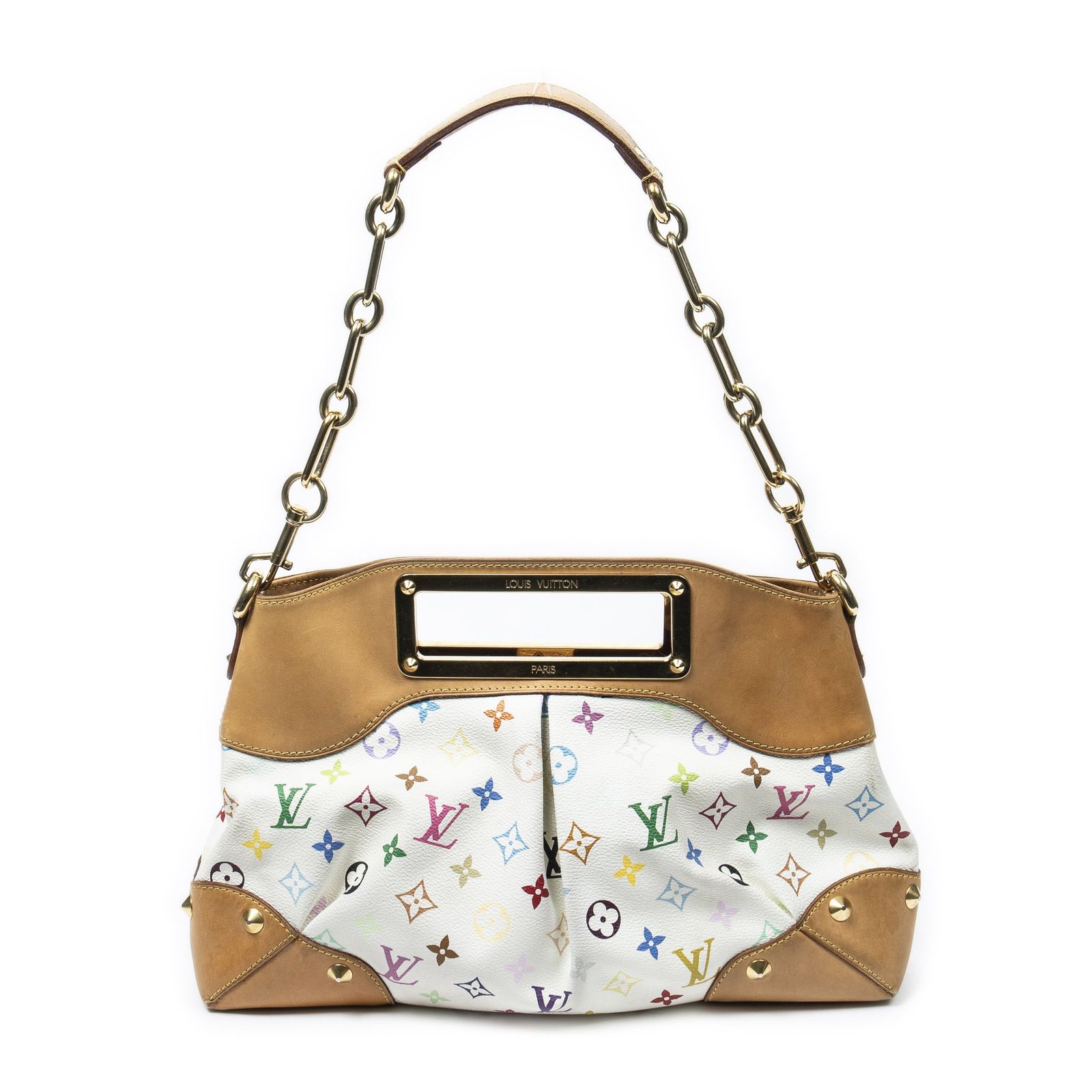 [中古] LOUIS VUITTON ルイヴィトンジュディ白マルチカラーのモノグラムAB