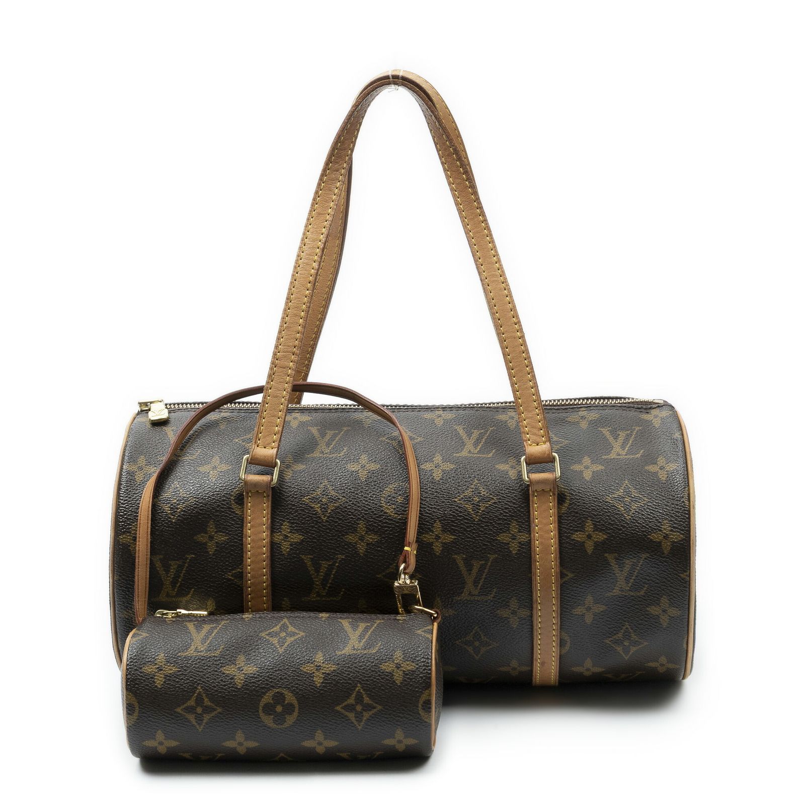 [中古] LOUIS VUITTON ルイヴィトンパピヨン茶色モノグラムキャンバスAB