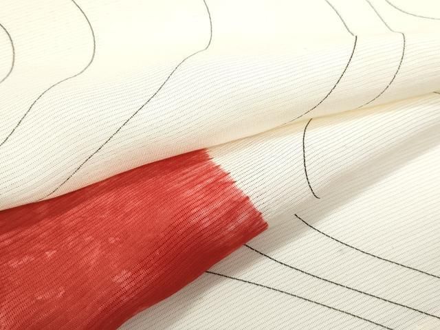 平和屋着物＊夏物　小紋　絽　絞り　流水文　正絹　逸品　CABH3845th